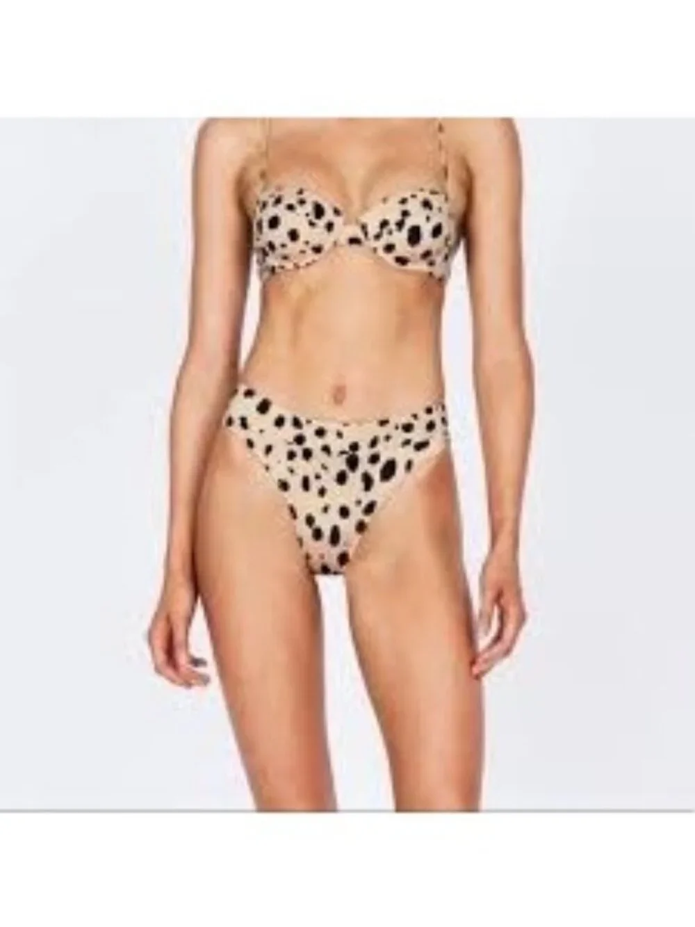 Triangl Swimwear Cheetah Print Bikini XS Top (A-C cup), Medium Bottom (8-10)